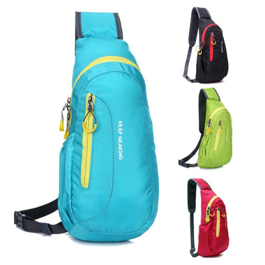Waterproof Nylon Chest Bag Men Women Running Shoulder Bag