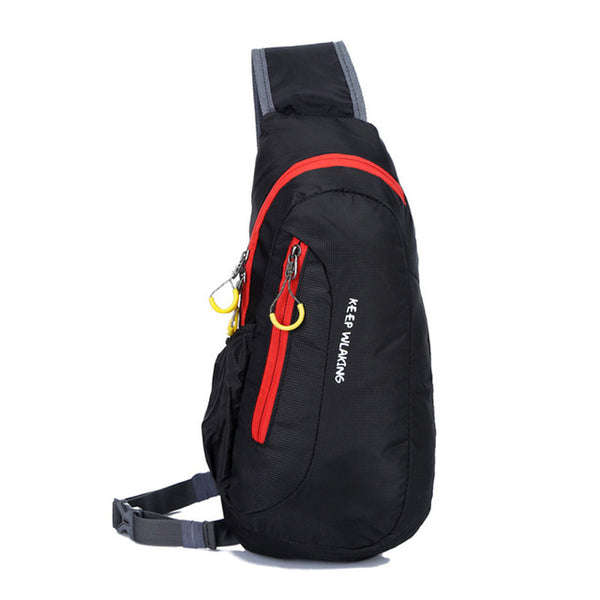 Waterproof Nylon Chest Bag Men Women Running Shoulder Bag