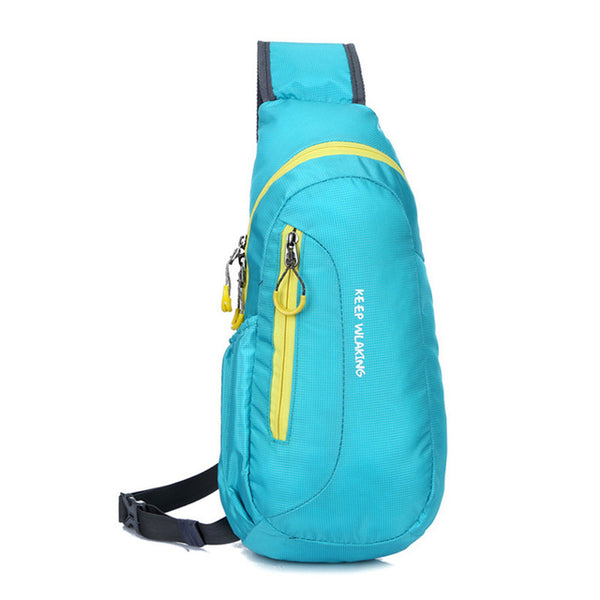 Waterproof Nylon Chest Bag Men Women Running Shoulder Bag