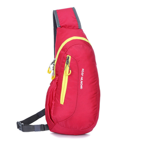 Waterproof Nylon Chest Bag Men Women Running Shoulder Bag